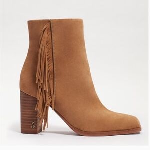 Sam Edelman Camel Suede Ona Fringe Boots Size 6